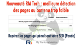 RM Tech détecte les pages au contenu trop faible